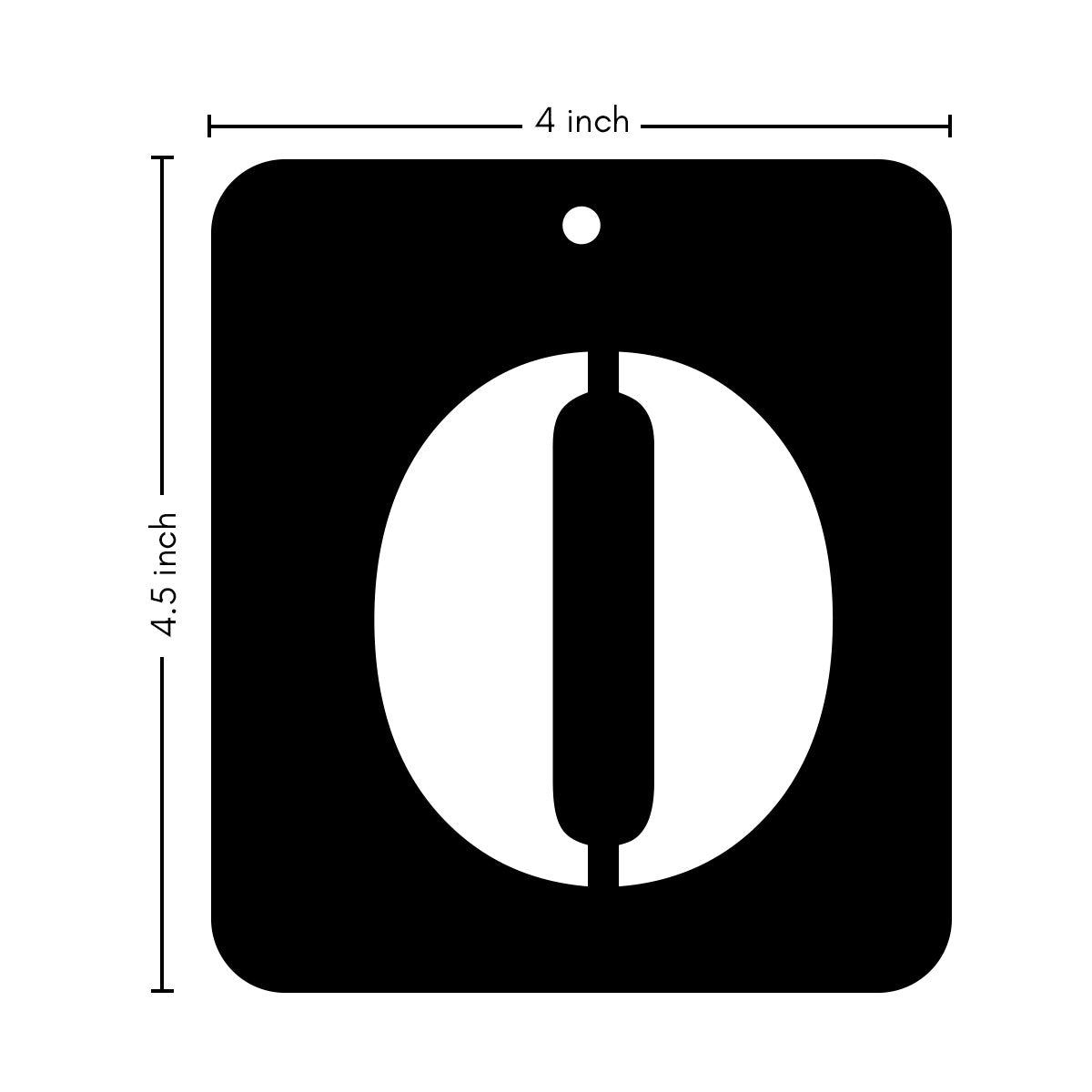 iCraft Alphabet Stencil 4" x 4" - ICS-15 (O)