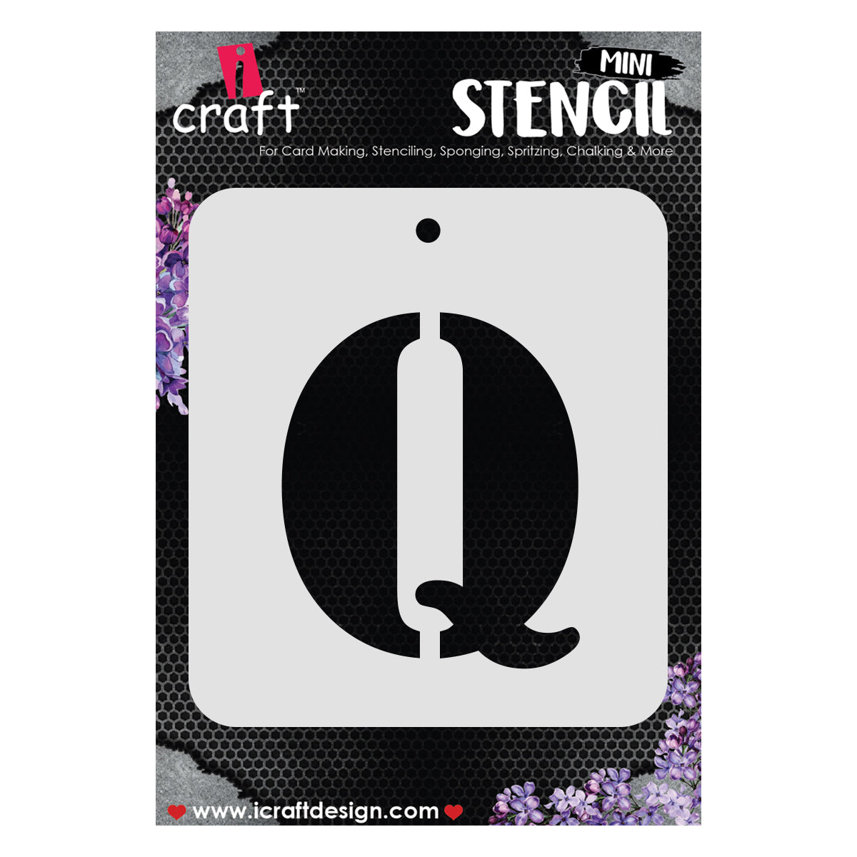 iCraft Alphabet Stencil 4" x 4" - ICS-17 (Q)