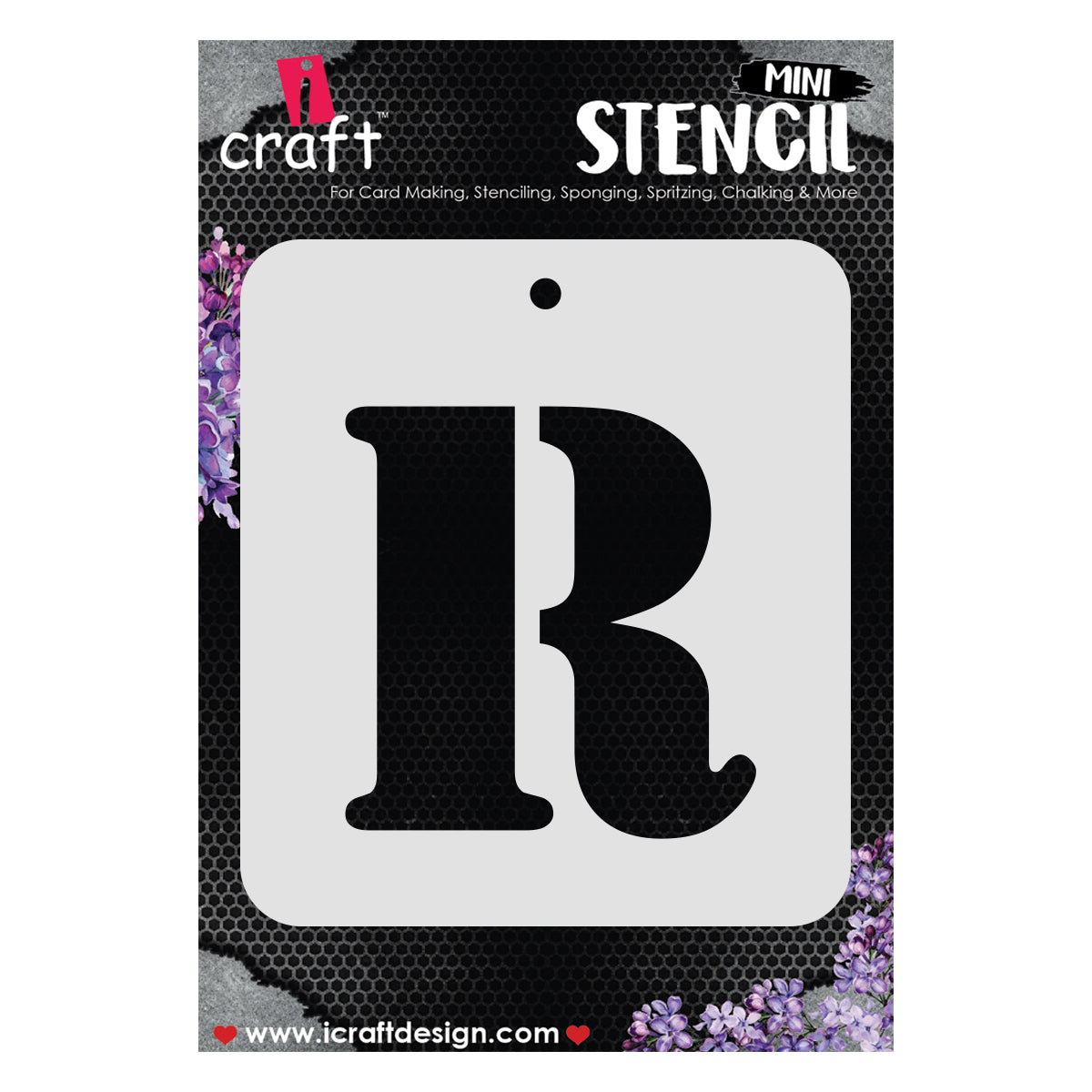 iCraft Alphabet Stencil 4" x 4" - ICS-18 (R)