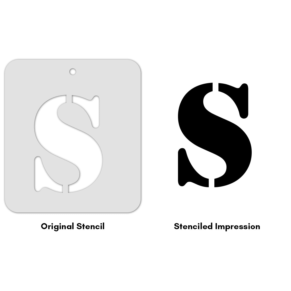 iCraft Alphabet Stencil 4" x 4" - ICS-19 (S)