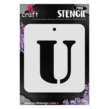 iCraft Alphabet Stencil 4" x 4" - ICS-21 (U)