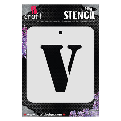 iCraft Alphabet Stencil 4" x 4" - ICS-22 (V)