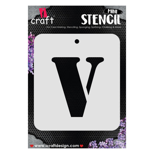 iCraft Alphabet Stencil 4" x 4" - ICS-22 (V)