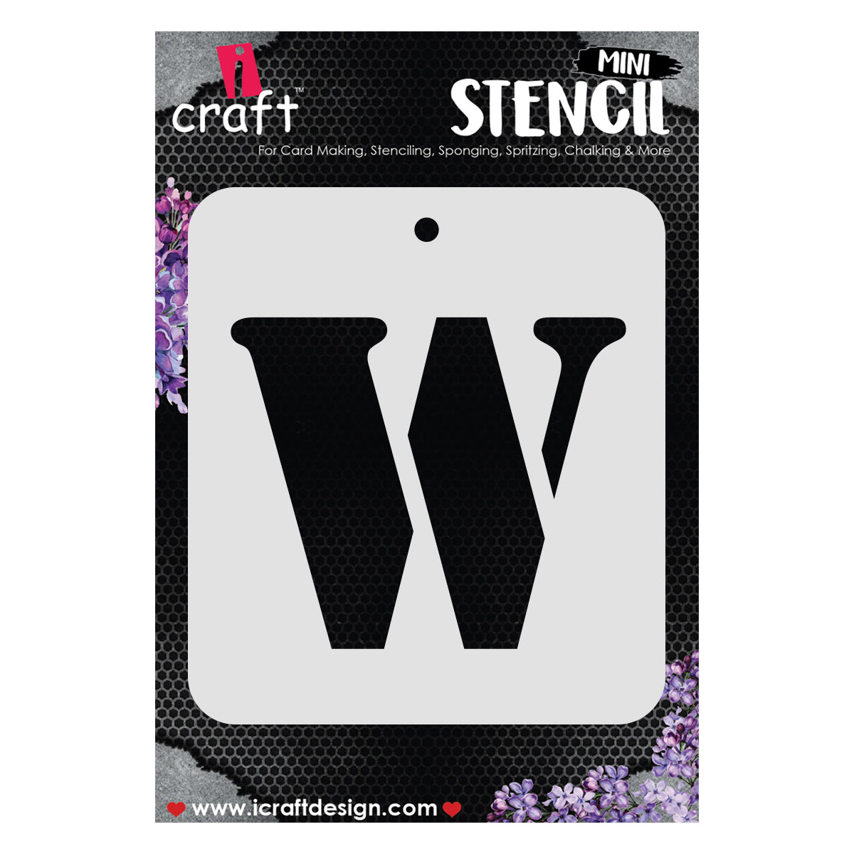 iCraft Alphabet Stencil 4" x 4" - ICS-23 (W)