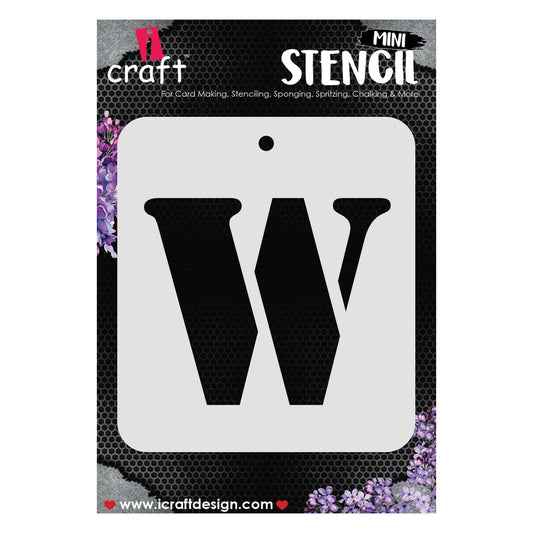 iCraft Alphabet Stencil 4" x 4" - ICS-23 (W)