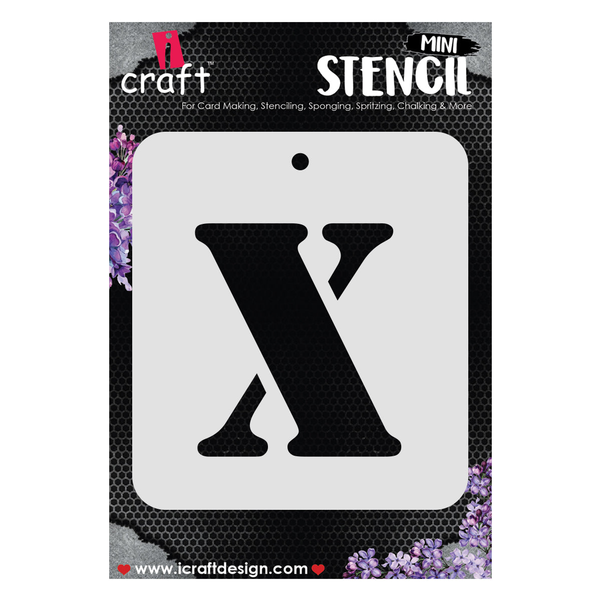 iCraft Alphabet Stencil 4" x 4" - ICS-24 (X)
